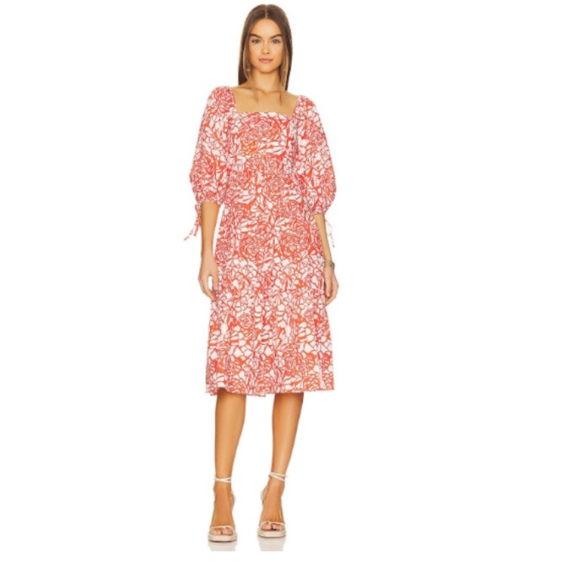 Amanda Uprichard Poplin Francine Midi Dress Gardenia Size Small